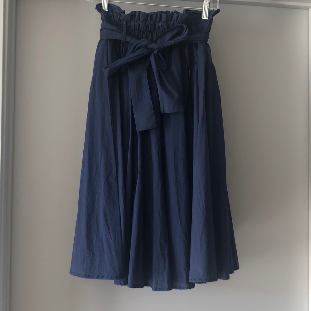 Knee Length Navy Blue Skirt